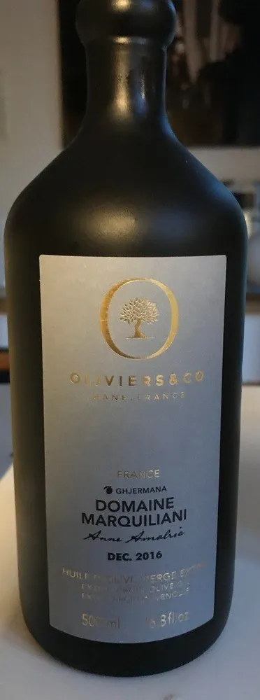 Huile d'olive vierge extra Domaine Marquiliani déc. 2016