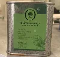 Huile olive et basilic frais