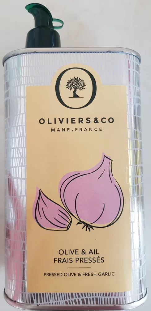 Olive et ail frais pressés