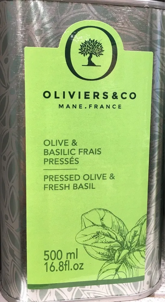 Olive & basilic frais pressés