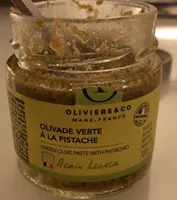 Olivade verte à la pistache