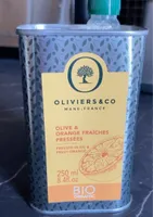Huile d’olive et orange fraîches pressées