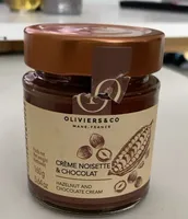 Crème noisette et chocolat