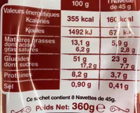 Navette pepites de chocolat au lait