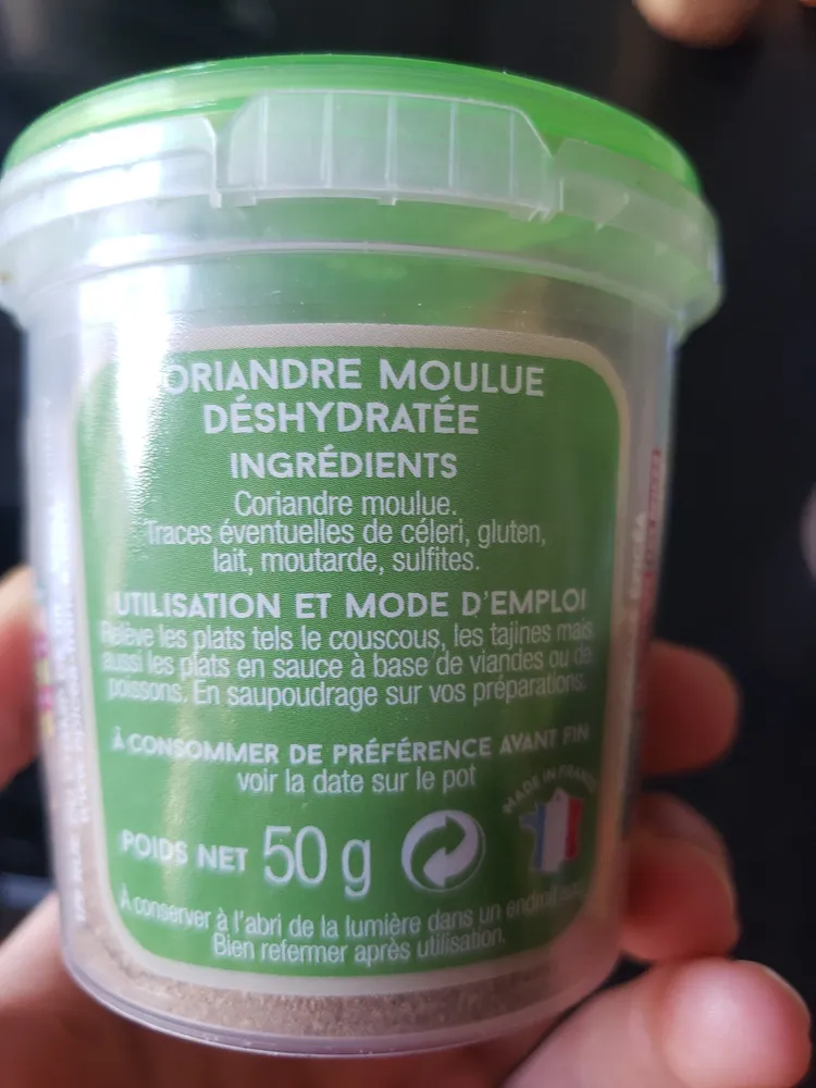 Pot 50g Coriandre Moulue