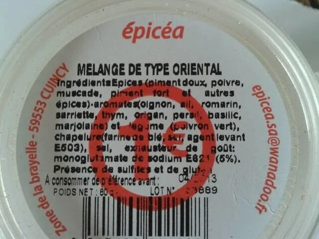 Melange d'epices Oriental Epicea, pot de