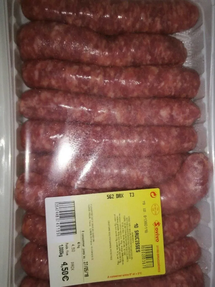 10 saucisses de porc