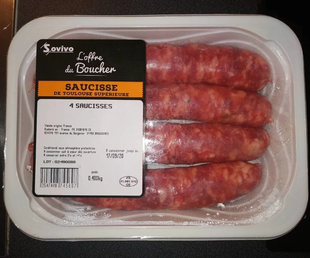 Saucisses de Toulouse superieures