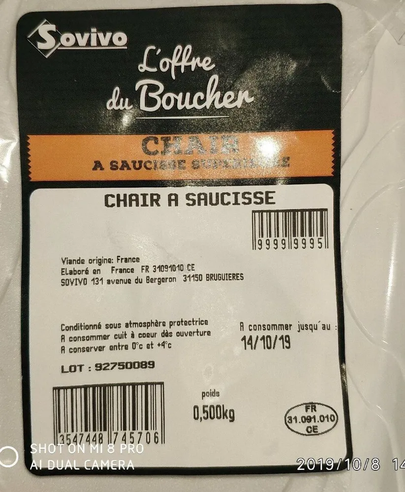 Chair à saucisse supérieure