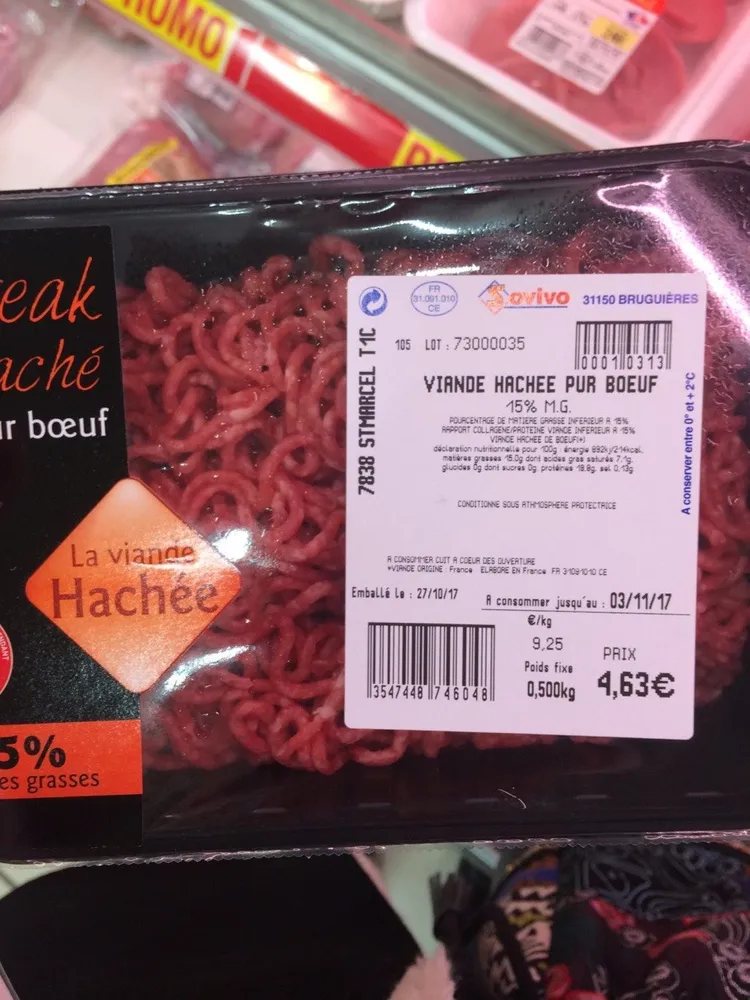 Viande hachée pur boeuf