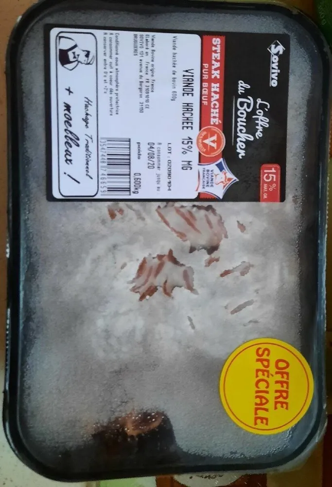 Viande hachée 15% MG