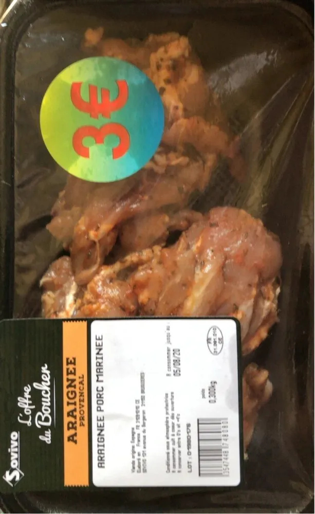 Araignee de porc marinee