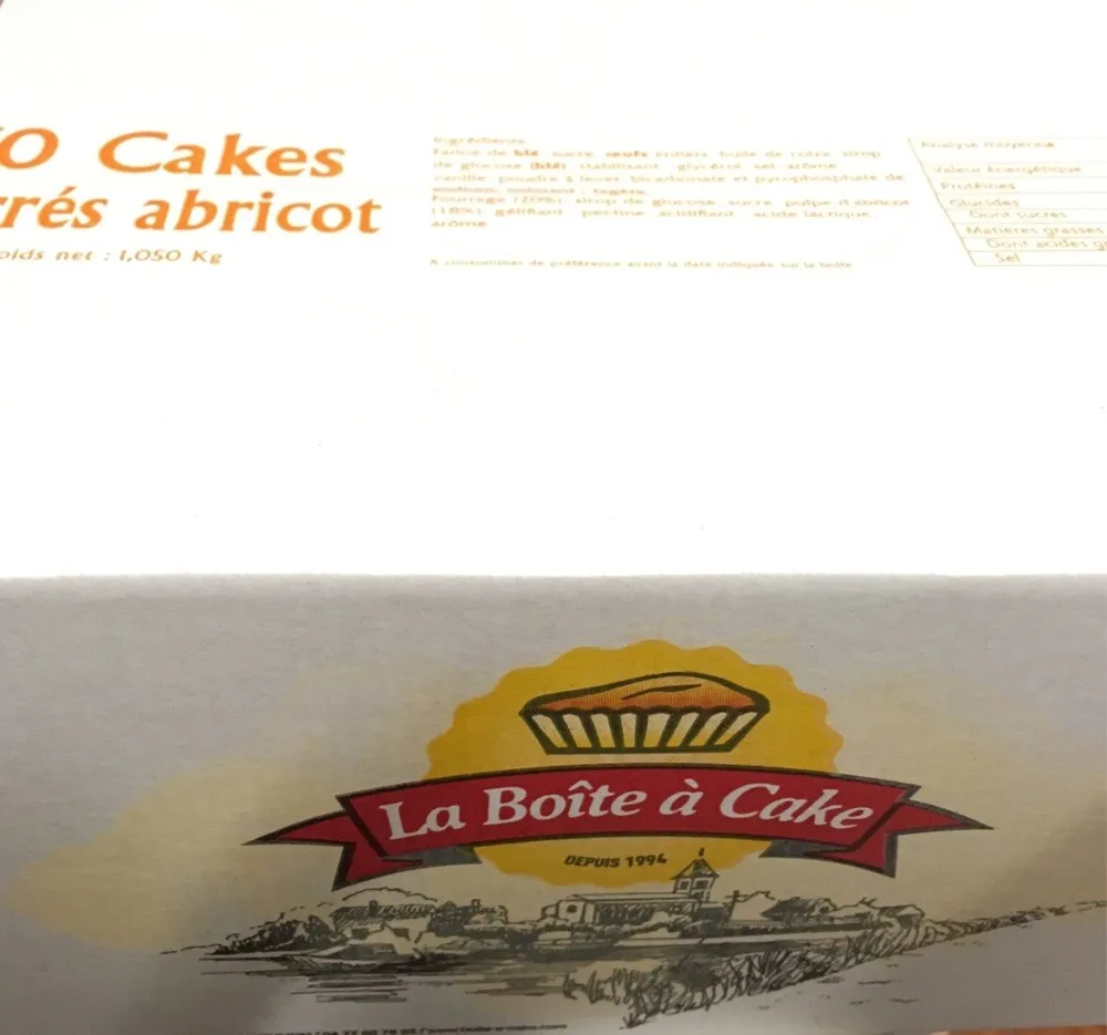 La boîte à cake - abricot