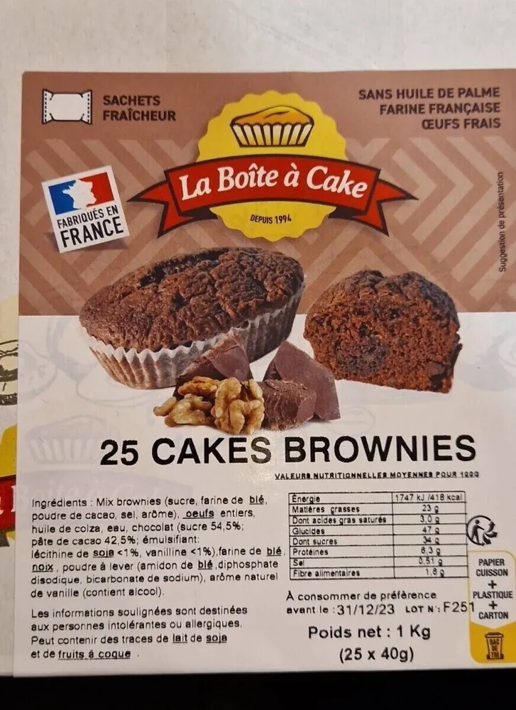 Cakes brownies