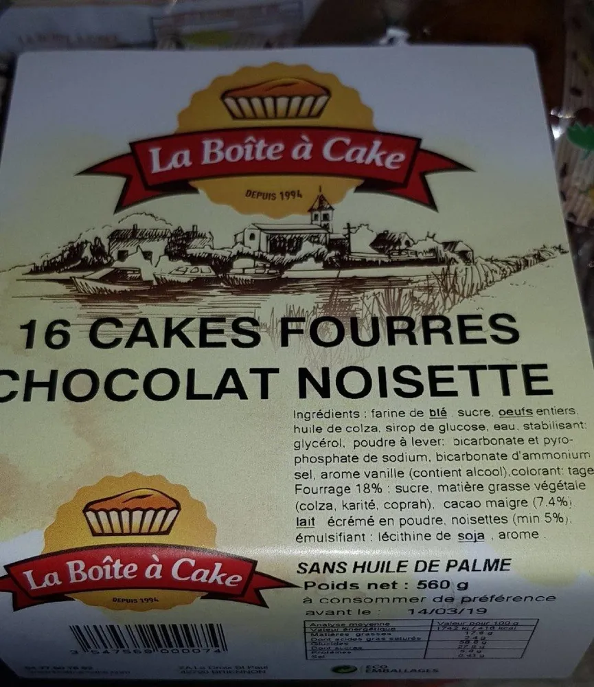 Cake fourrés noisette
