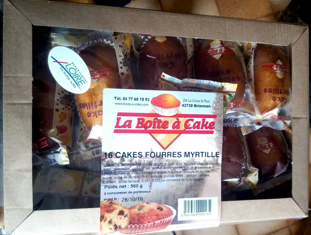 16 cakes fourrés myrtille