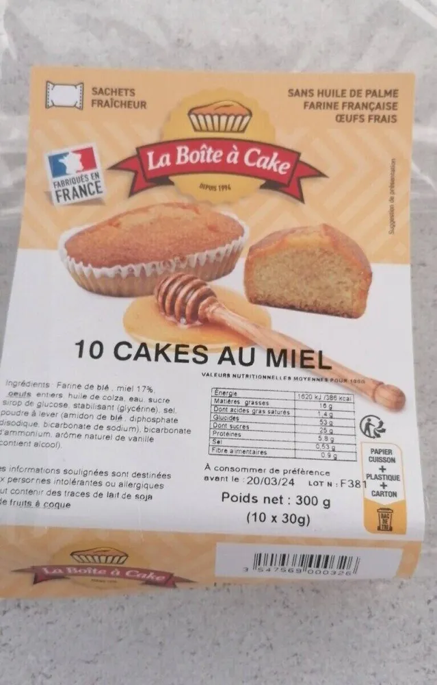 16 cakes au miel