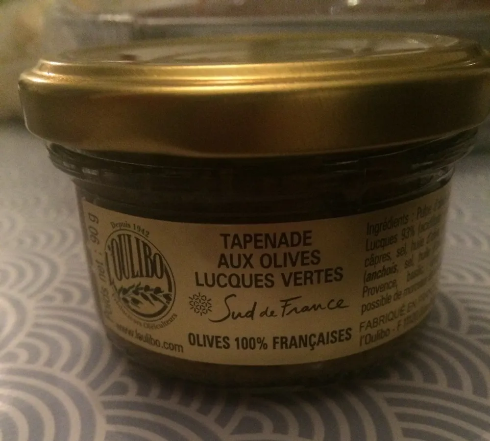 Tapenade aux olives lucques vertes