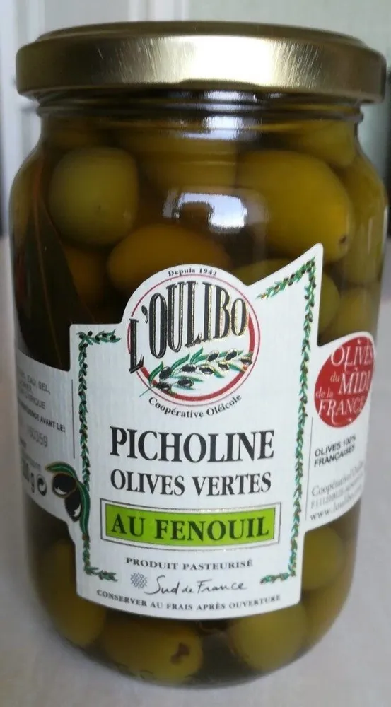 L'oulibo Picholine Olives Vertes Au Fenouil (200g Glas)