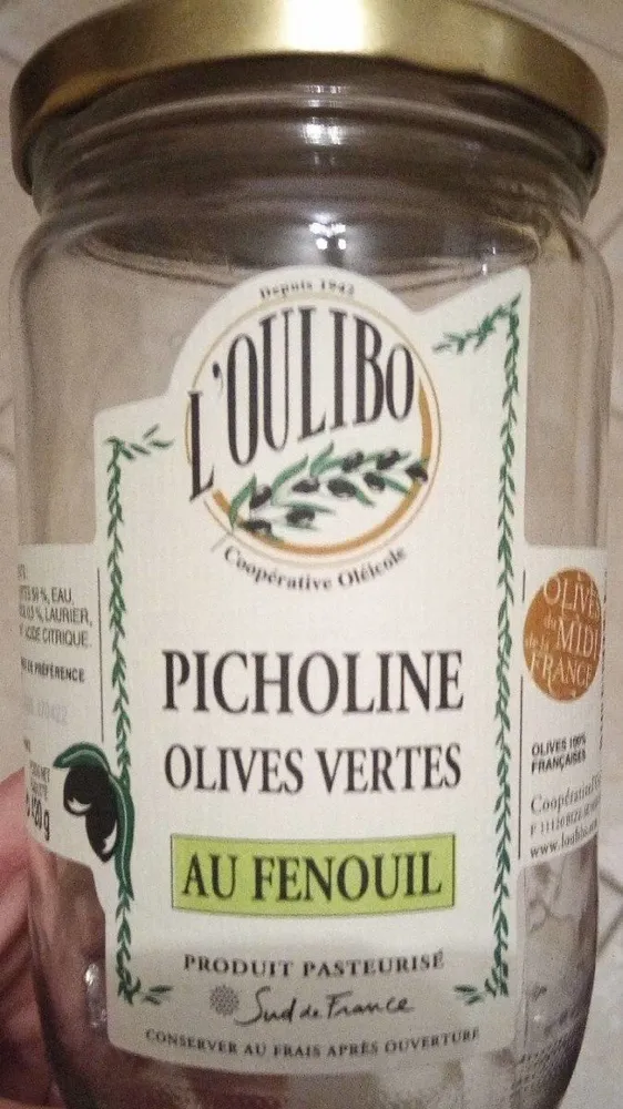 Picholine olives vertes au fenouil