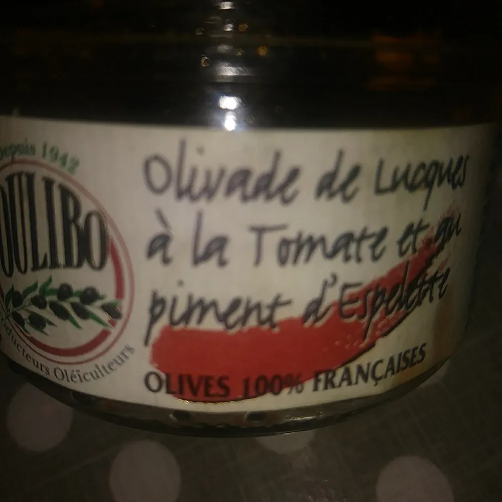 Tapenade Aux Olives Lucques à La Tomate