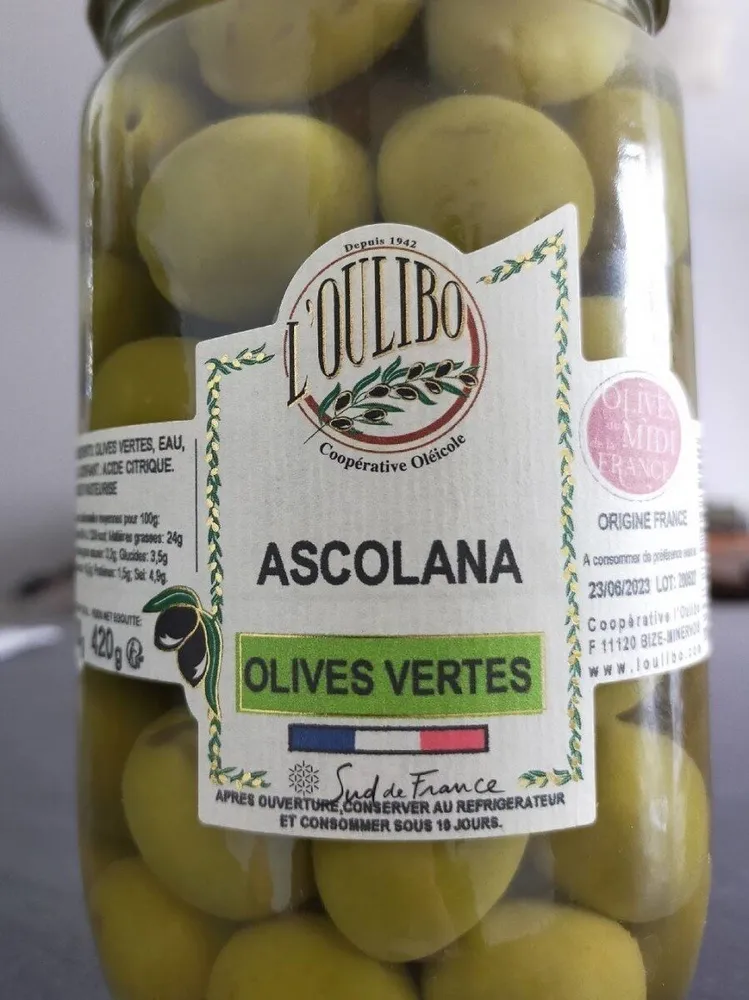 Olives vertes Ascolana