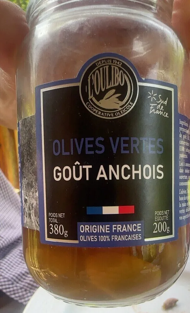 Olives vertes gout anchois