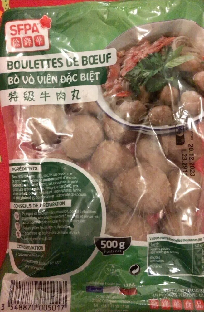 Boulettes de Boeuf bò vò Viên Gân