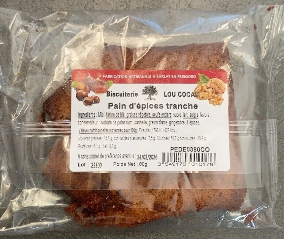 Pain d’épices tranche
