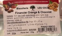 Financier orange et chocolat