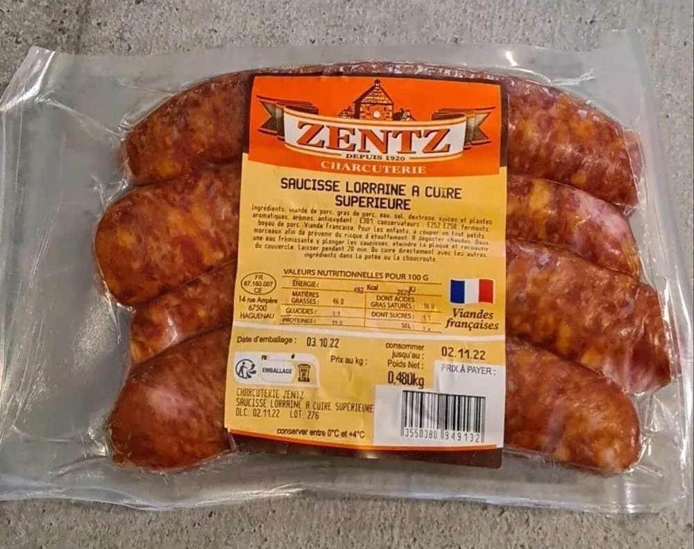Saucisse Lorraine à cuire supérieure