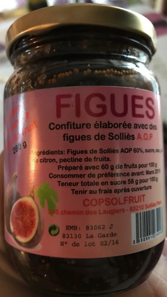 Confiture artisanale de figues