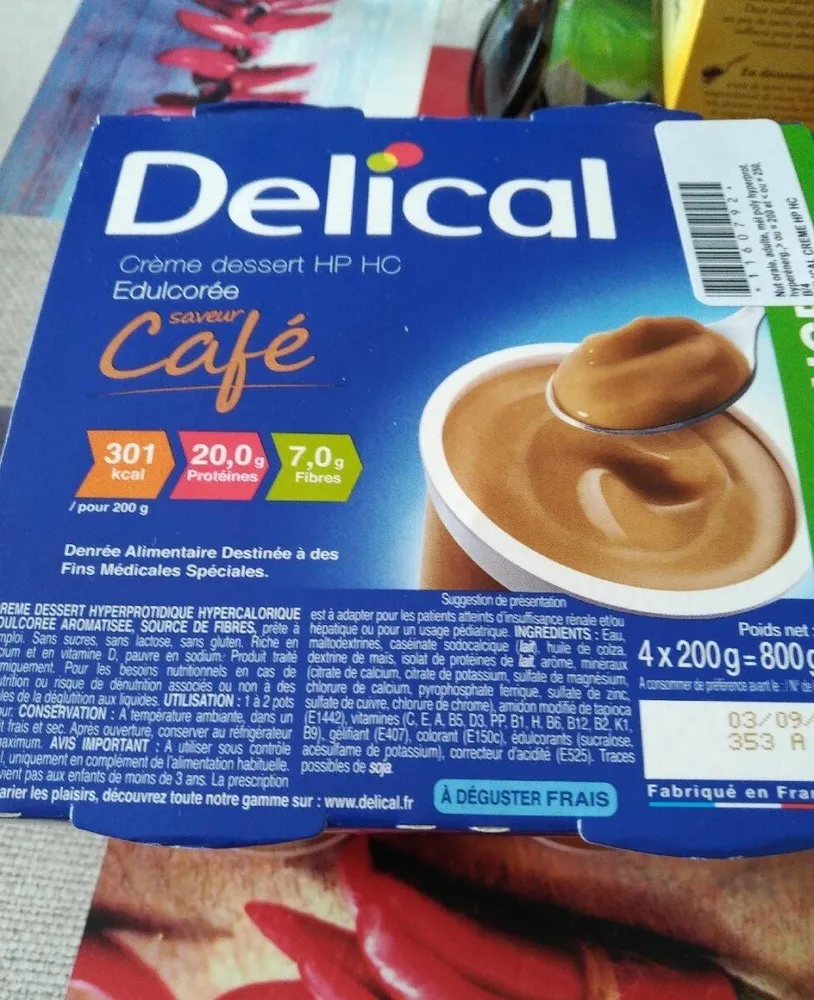 Creme dessert edulcoree