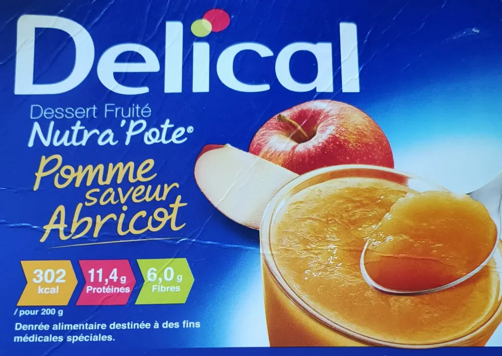 Delical Nutra'pote Pomme Saveur Abricot 4 X