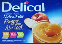 Delical Nutra'pote Pomme Saveur Abricot 4 X