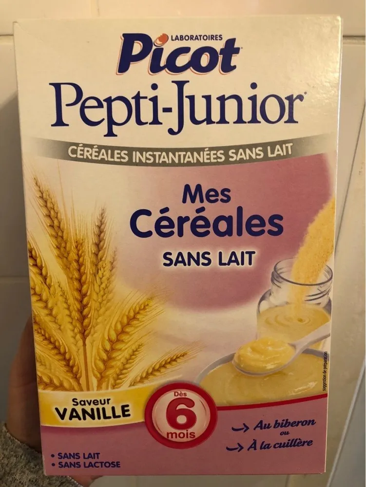 Picot Pepti-Junior Mes Céréales Sans Lait Saveur Vanille.