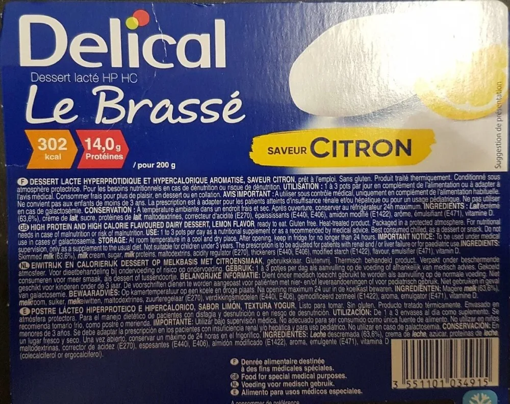 Delical Le Brassé Saveur Citron