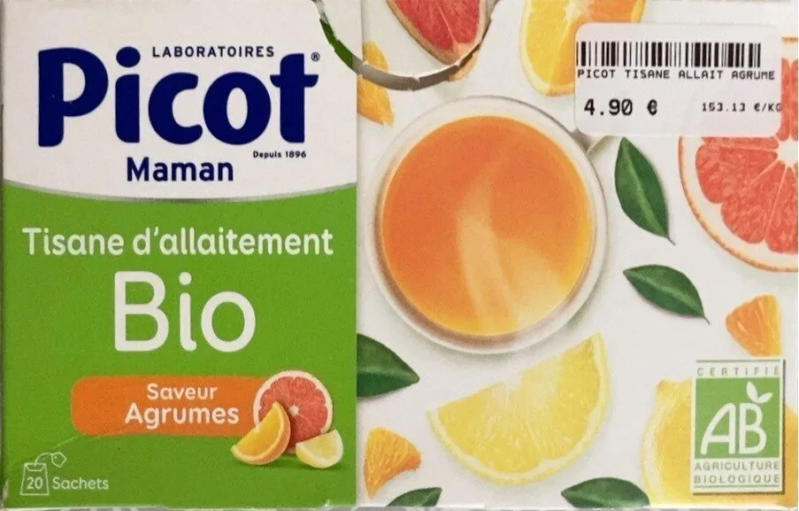 Tisane allaitement saveur agrumes