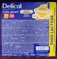 Delical crème dessert saveur vanille 4×125g