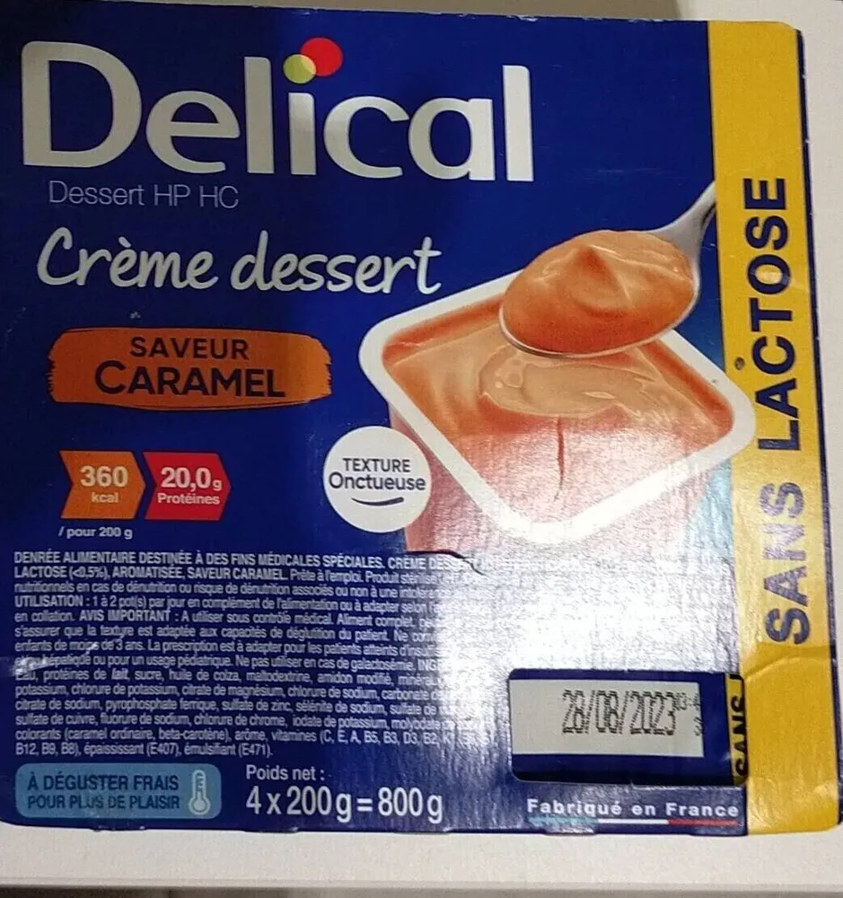 Crème dessert saveur caramel