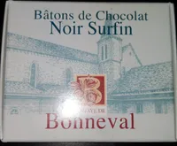 Bâtons de chocolat noir surfin