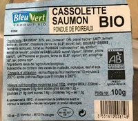 Cassolette de saumon Bio