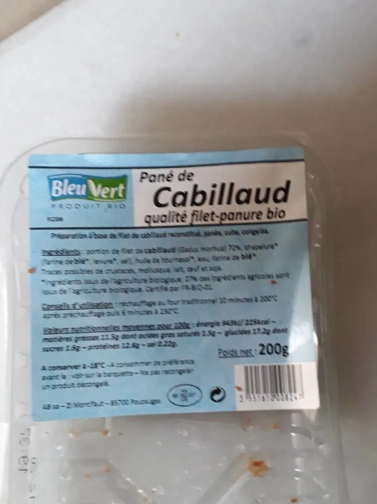 Pané de cabillaud
