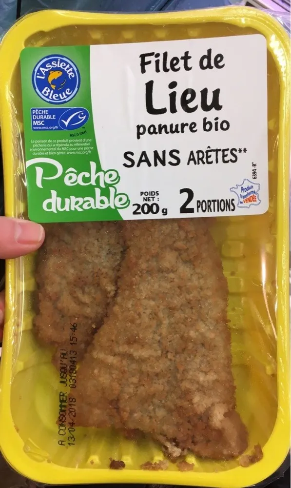 Filet de lieu panure bio