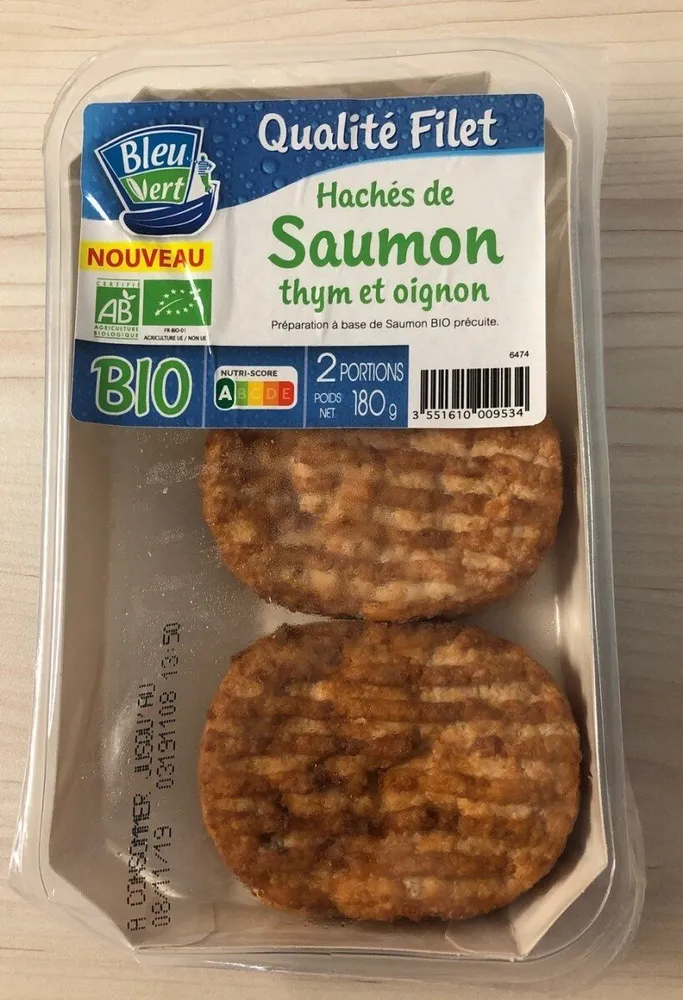 Hachés de saumon thym et oignon