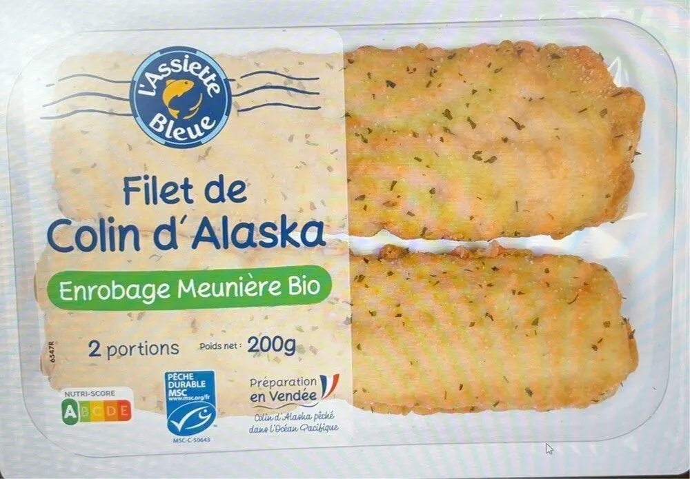 Filet de colin d’alaska enrobage meuniere bio