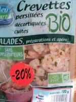 Crevettes persillées décortiquées cuites
