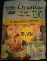 Crevettes citron coriandre bio