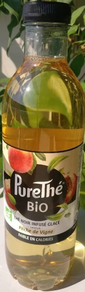 Thé noir infusé glacé pêche de vigne