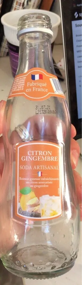Soda artisanal citron gingembre